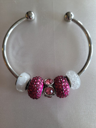 Pink Beads and Rhinestones