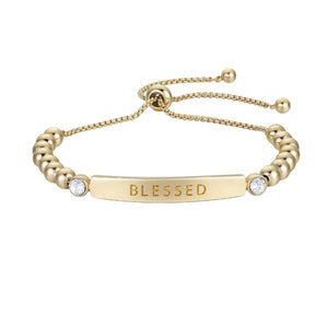 "Blessed" Bar Bracelet