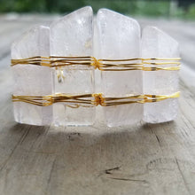 Load image into Gallery viewer, Crystal Gold Bangle