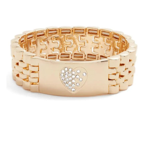 Pave Crystal Heart Stretch Bracelet