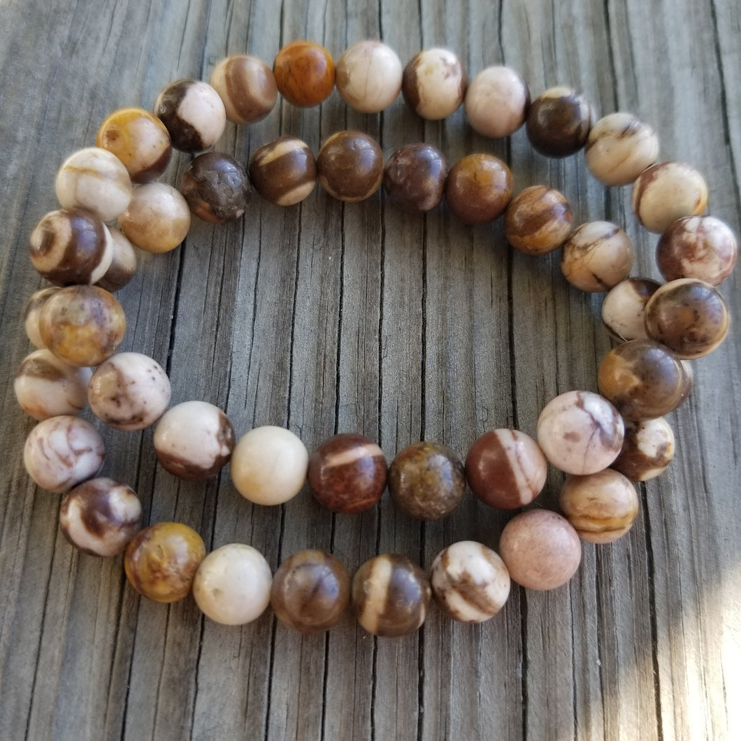 Earth Tone Swirl Beads