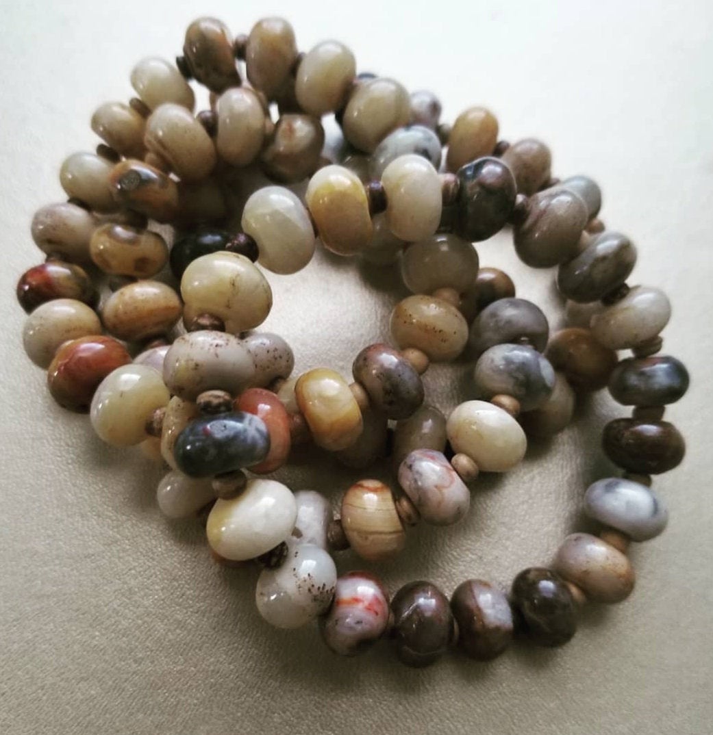 Natural Rondelle Beaded Bracelet